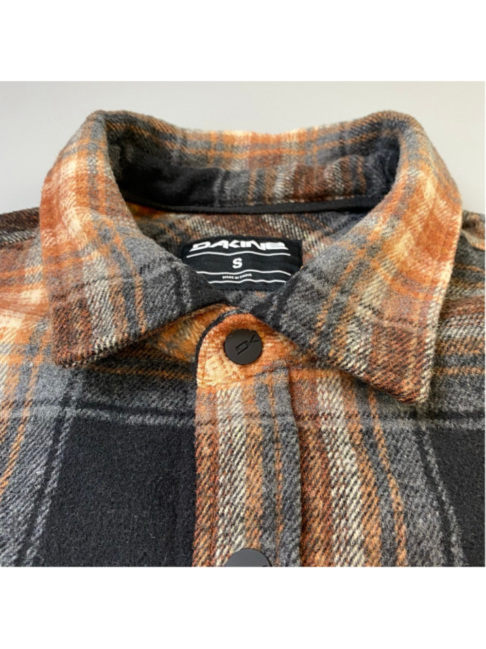 DAKINE Shirt Jacket Mens Small Plaid Flannel Utility Gorpcore Skater Grunge Mint - Picture 5 of 11